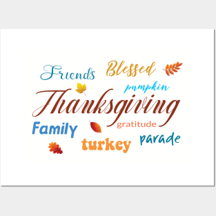 Fun Thanksgiving Word Cloud Posters and Art